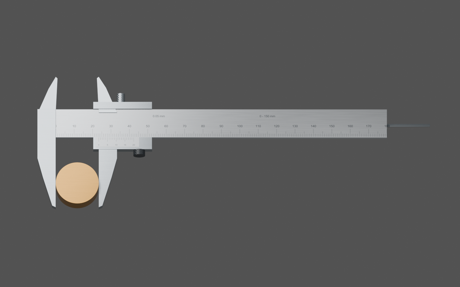 游标卡尺 Blender 模型渲染预览